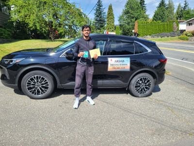 Ardas Driving School student