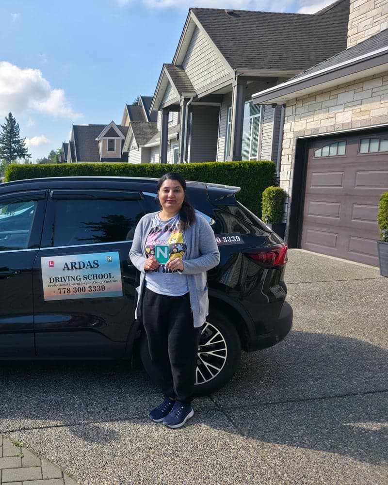 Ardas Driving School student