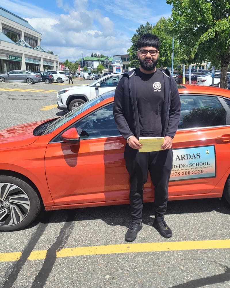 Ardas Driving School student