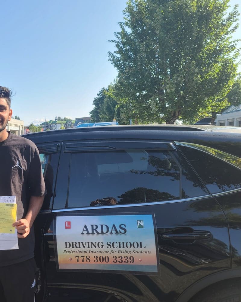 Ardas Driving School student