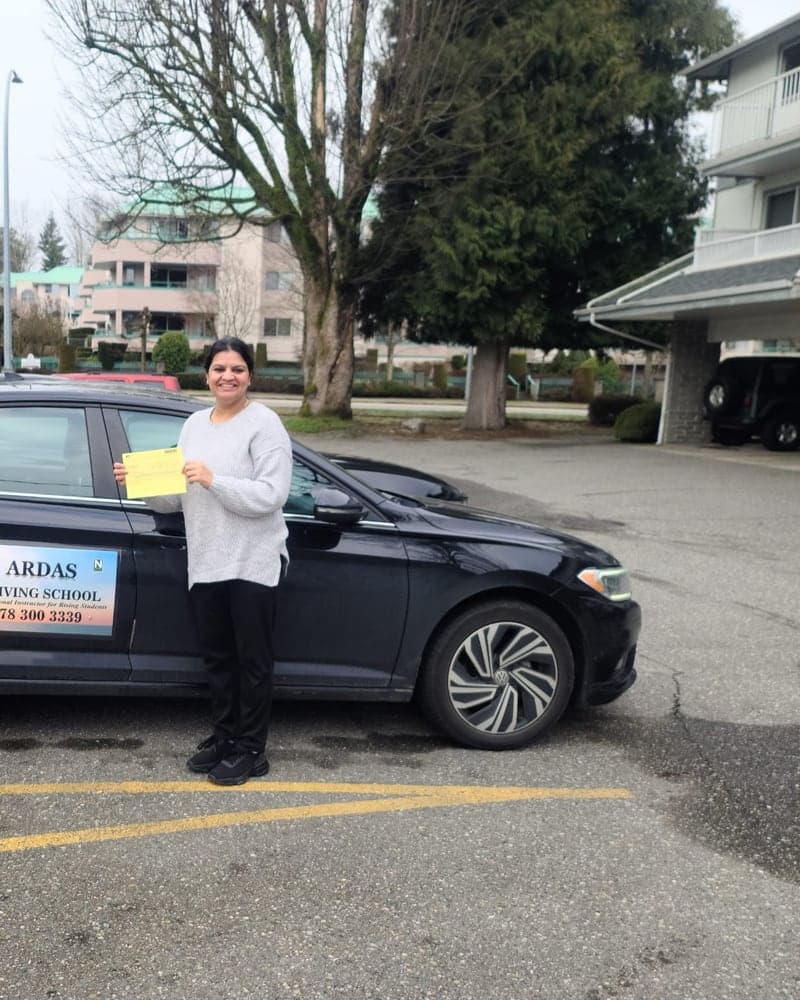 Ardas Driving School student