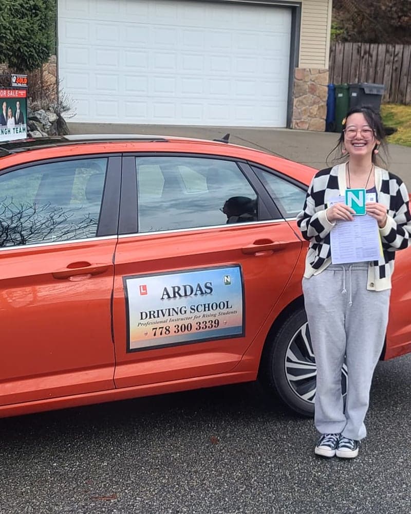 Ardas Driving School student