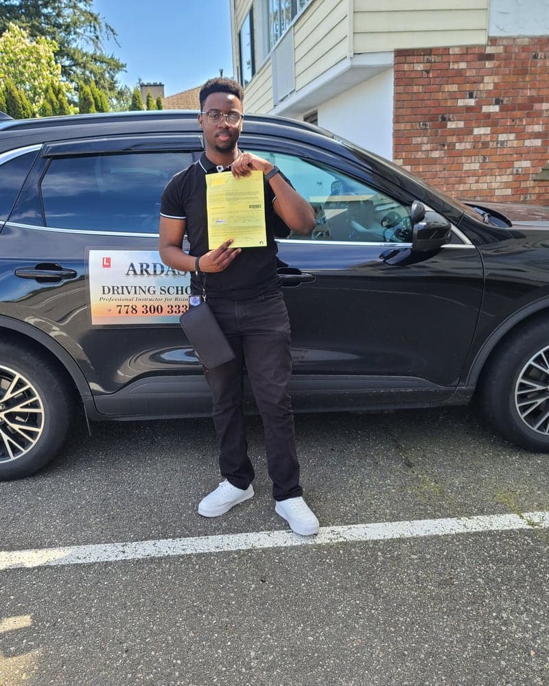 Ardas Driving School student