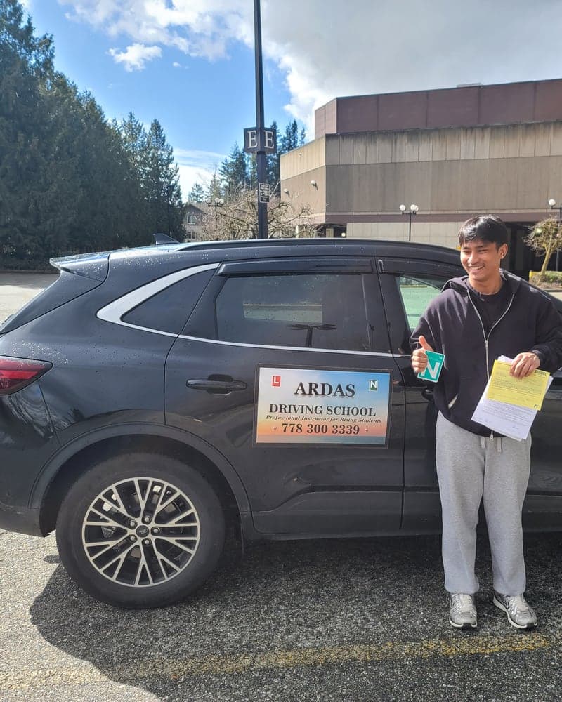 Ardas Driving School student