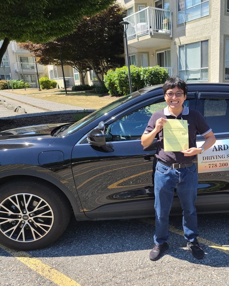Ardas Driving School student